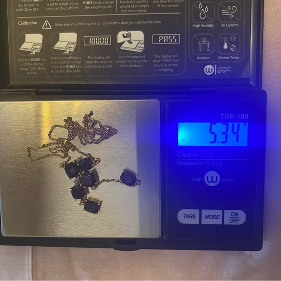 16 inches Natural Garnet and Diamond Chain in 18K solid gold ⭐️New⭐️ - Picture 7 of 8